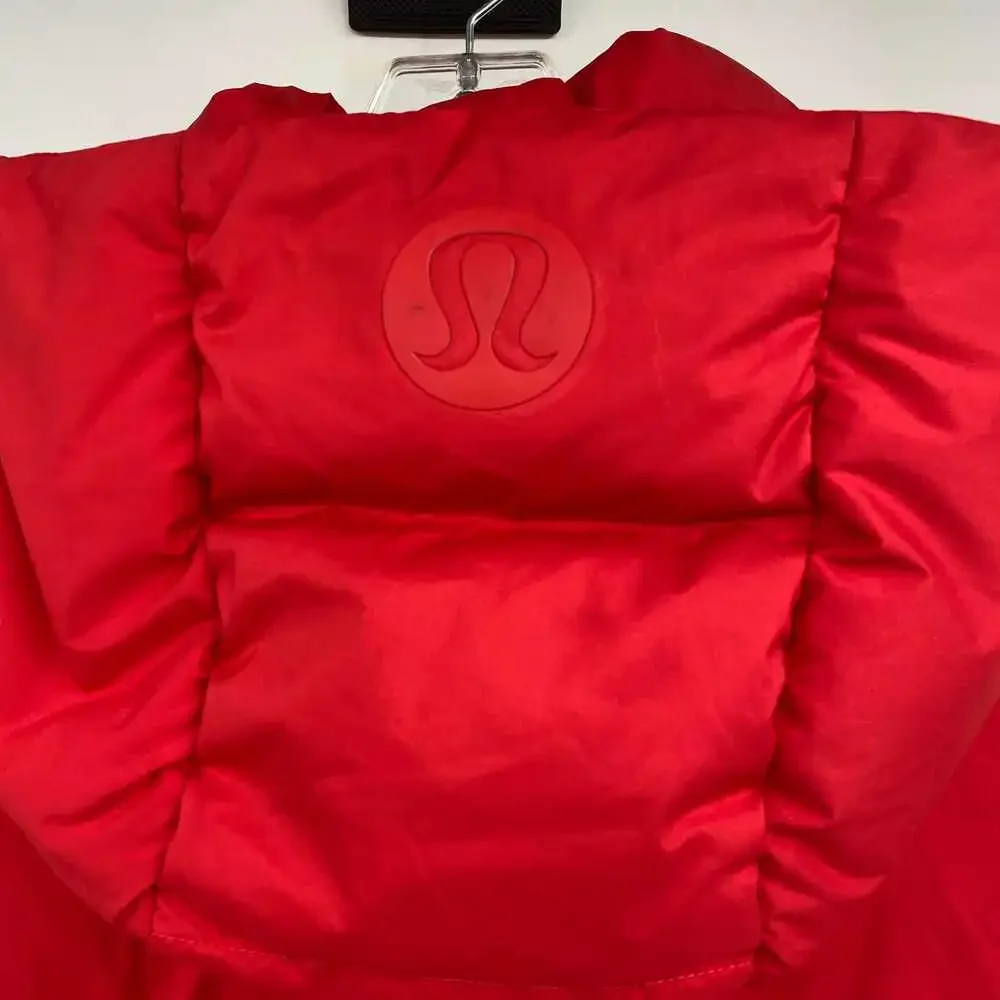 Lululemon Red Hooded Down-Filled Puffer Vest | Women’s Size 10